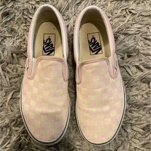 Pink checkered Vans
